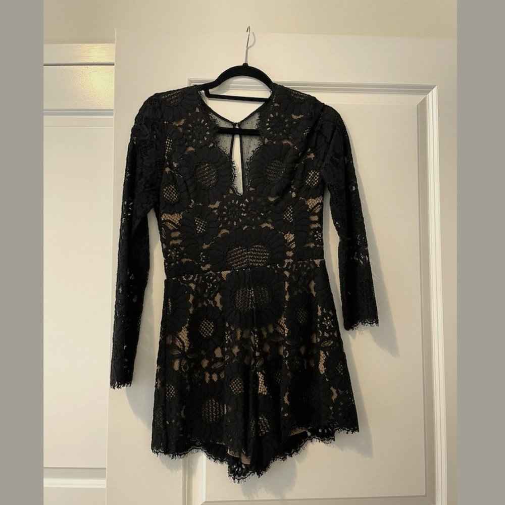 Alexis Lace V-Neck Romper